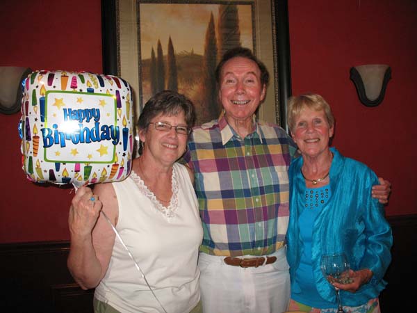 Chris, Bob and Carol at his surprise 80th birthday.